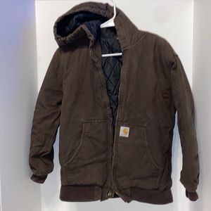 Carhartt jacket dark brown excellent condition size L 14-16